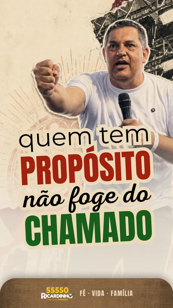 Quem tem propósito não foge do chamado.