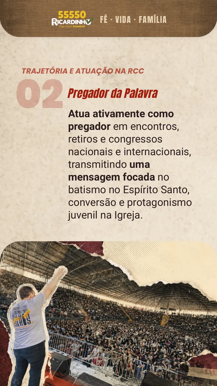 Trajetória na RCC, 02: pregador da Palavra em encontros, retiros e congressos.